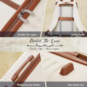 Stylish Coolife 3 Piece Luggage Set with TSA Lock