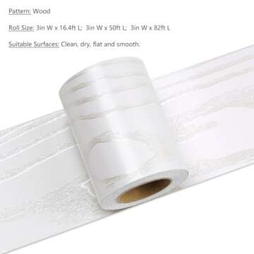 LaCheery 3in x 82ft Thick White Bulletin Board Border Self Adhesive Mirror Border Peel and Stick Wal...