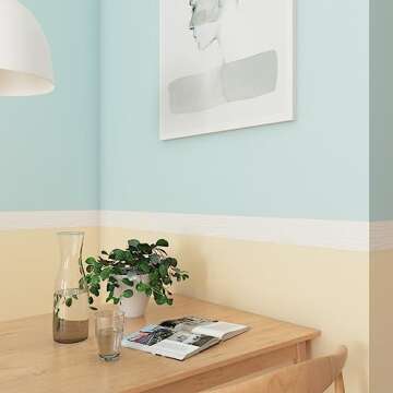 LaCheery 3in x 82ft Thick White Bulletin Board Border Self Adhesive Mirror Border Peel and Stick Wallpaper Border for Bathroom Mirror Tape Border Wood Frame Waterproof Removable Wall Border Trim Vinyl