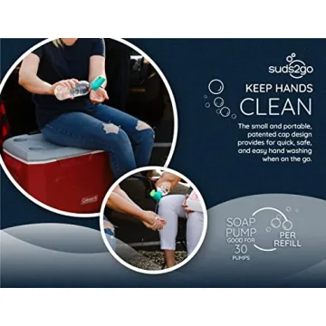 Suds2Go Refillable Cap - Portable Handwashing Solution 2 Pack