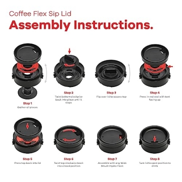 Hydro Flask Wide Mouth Lids for Easy Travel Sipping