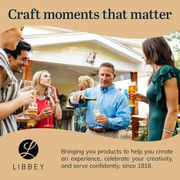 Elegant Libbey Stemless Champagne Flutes - 12 Piece Set