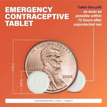 Rugby Levonorgestrel 1.5 mg Tablet - Emergency Contraceptive Tablet for Women - One Tablet. One Step - 1-Pack