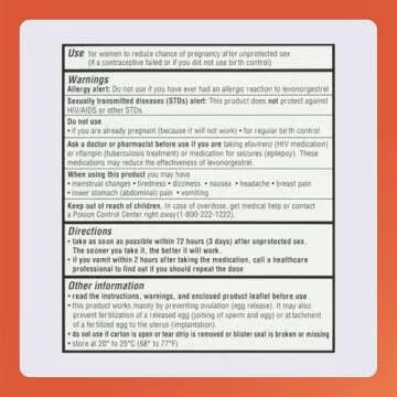 Rugby Levonorgestrel 1.5 mg Tablet - Emergency Contraceptive Tablet for Women - One Tablet. One Step - 1-Pack