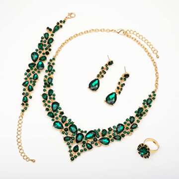 Elegant CSY Austrian Crystal Jewelry Set for Brides