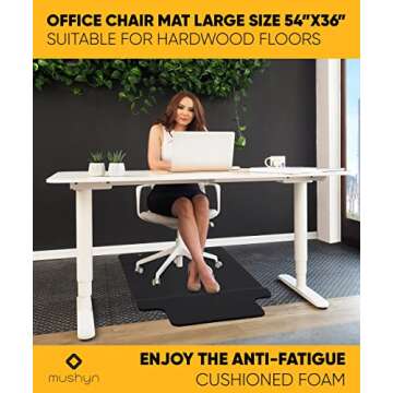 Ergonomic Anti-Fatigue Chair Mat for Home Office
