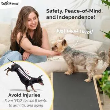 Premium Dog Ramp for Couch - Adjustable Solid Maple Design