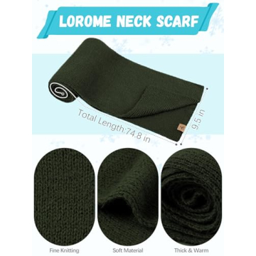 Stylish Army Green Winter Hat Scarf Gloves Set
