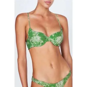 VOLAFA Women's Smocked Push Up Bikini Set for Summer