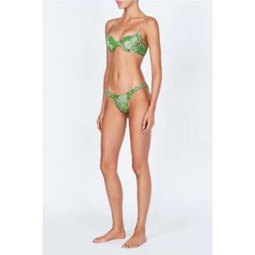 VOLAFA Women's Smocked Push Up Bikini Set for Summer