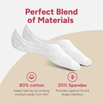 Eedor No Show Socks Womens Invisible Liner, Non Slip & Low Cut, Casual & Formal Wear, Soft & Stretchable, 8 Pairs Small Size 5-7, Multi Color