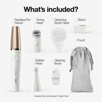 Braun Face Epilator Pro 911 - 3-in-1 Skin Care Device