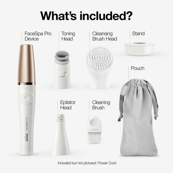 Braun Face Epilator Pro 911 - 3-in-1 Skin Care Device