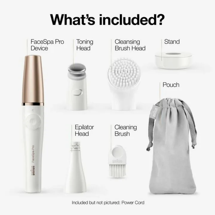 Braun Face Epilator Pro 911 - 3-in-1 Skin Care Device