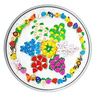 300PCS Mini Fun Erasers for Kids Bulk,Cute Assorted Novelty Pencil Erasers Desk Pets for Kids Party Favors School Student Prizes Gift(300Fruit&Animal)
