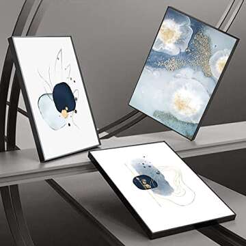 Elegant 3 Framed Abstract Canvas Wall Art for Decor