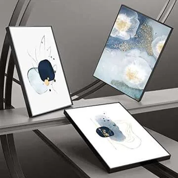 Elegant 3 Framed Abstract Canvas Wall Art for Decor