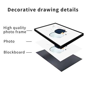 Elegant 3 Framed Abstract Canvas Wall Art for Decor