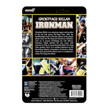 Super7 Ghostface Killah (Ironman) - 3.75" Ghostface Killah Action Figure with Accessories Hip Hop Collectibles and Retro Toys