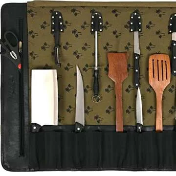 Leather Knife Roll - Perfect for Chefs' Storage Needs