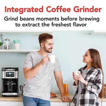 Gourmia Digital Coffee Machine with Built-in Grinder
