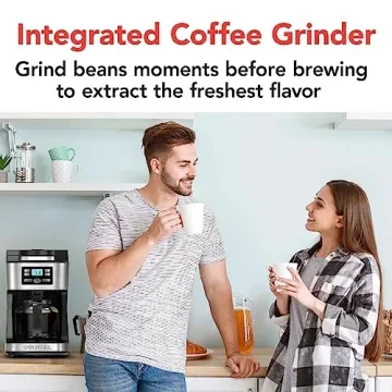 Gourmia Digital Coffee Machine with Built-in Grinder