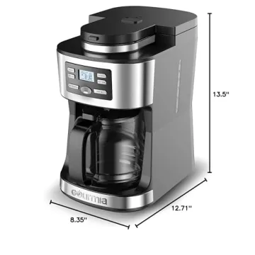 Gourmia Digital Coffee Machine with Built-in Grinder