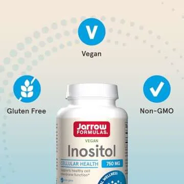 Jarrow Formulas Inositol 750 mg, Dietary Supplement, Liver Support for Cellular Health and General Wellness, 100 Veggie Capsules, Up to a 100 Day Supply