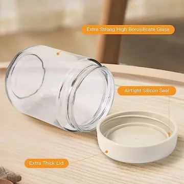 MR.KIANGCI 16 oz Leak Proof Mason Jars for Food Storage