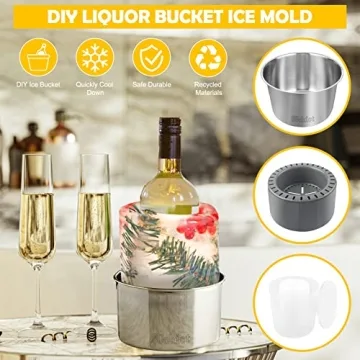 DIY Ice Bucket Mold for Wine Champagne Cocktails Party Essential