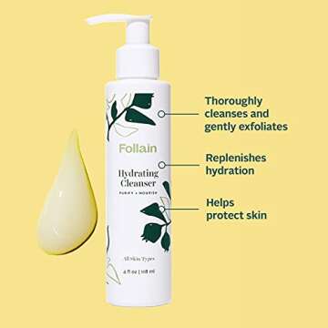 Follain Hydrating Cleanser: Purify + Nourish | Gentle Face Wash with Glycerin, Green Tea, Purifying,...
