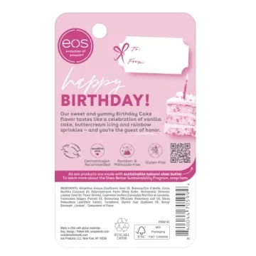 EOS Shea Lip Balm Birthday Cake Flavor - 0.14 oz