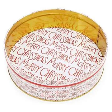 Juvale Holiday Cookie Tins Set of 3 for Christmas Gifts