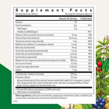 Floradix Iron Sport Liquid Mineral & Vitamin Formula - Daily Vitamin for Nutritional & Energy Suppor...