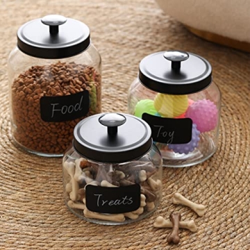 Elegant 3-Piece Glass Food Storage Jar Set with Lids