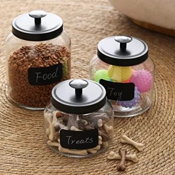 Elegant 3-Piece Glass Food Storage Jar Set with Lids