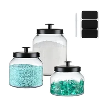 Elegant 3-Piece Glass Food Storage Jar Set with Lids