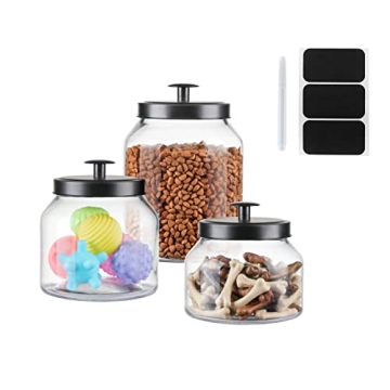Elegant 3-Piece Glass Food Storage Jar Set with Lids