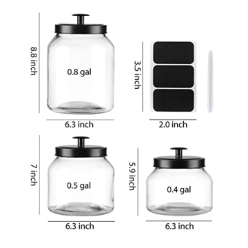 Elegant 3-Piece Glass Food Storage Jar Set with Lids