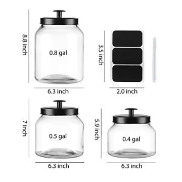 Elegant 3-Piece Glass Food Storage Jar Set with Lids