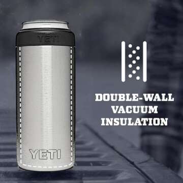YETI Rambler 12 oz Slim Can Insulator in Agave Teal