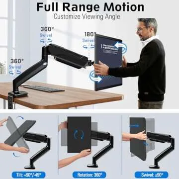 Adjustable MOUNTUP Monitor Arm for Optimal Workspace