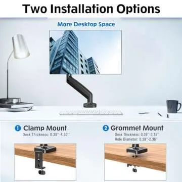 Adjustable MOUNTUP Monitor Arm for Optimal Workspace