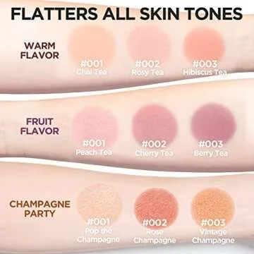 I'M MEME Blusher Palette - Afternoon Tea_Fruit FLavor | Soft Pink, Peach, Lavender, 3 Shades Palette, Matte Powder, Face & Cheeks, For All Skin Tones, Powdery Finish, Lightweight Formula, 0.4 Oz