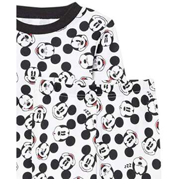 Amazon Essentials Disney | Marvel | Star Wars Boys' Snug-Fit Cotton Pajama Sleepwear Sets, Mickey Vi...