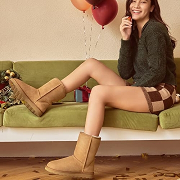 WaySoft Women's Genuine Australia Sheepskin Winter Boots