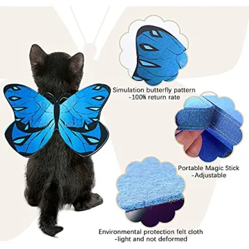 Cute Pet Cat Bat Wings for Halloween Costume Fun
