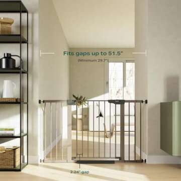 Cumbor Baby Gates for Doorways - Extra Wide Safety Gate for Kids and Pets