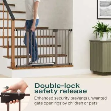Cumbor Extra-Wide Baby Gate for Safety and Convenience