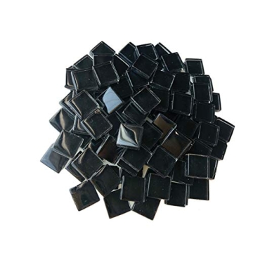 Mosaic Tiles Squares Black Crystal for Crafts DIY Projects Decorations